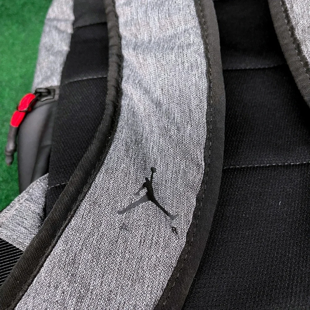 Nike Air Jordan Jumpman Heather Gray School Backpack Travel Bag Large